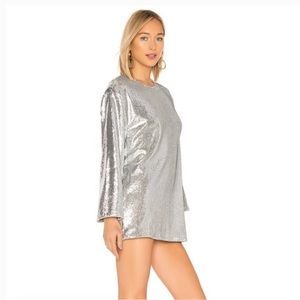 REVOLVE Lovers and Friends Leslie Mini Dress in Silver Size XXS